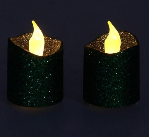 Светодиодная свечка с блестками (h=5,5 см)