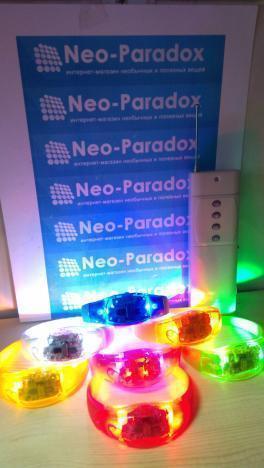 Силиконовые одноцветные светодиодные браслеты на пульте управления ДУ №1